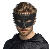 Masque Corbeau Noir Plumes - Déguisement Animal Fantasy