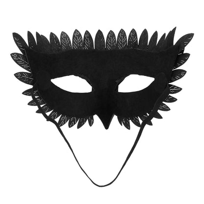 Masque Corbeau Noir Ailes Plumes - Déguisement Halloween