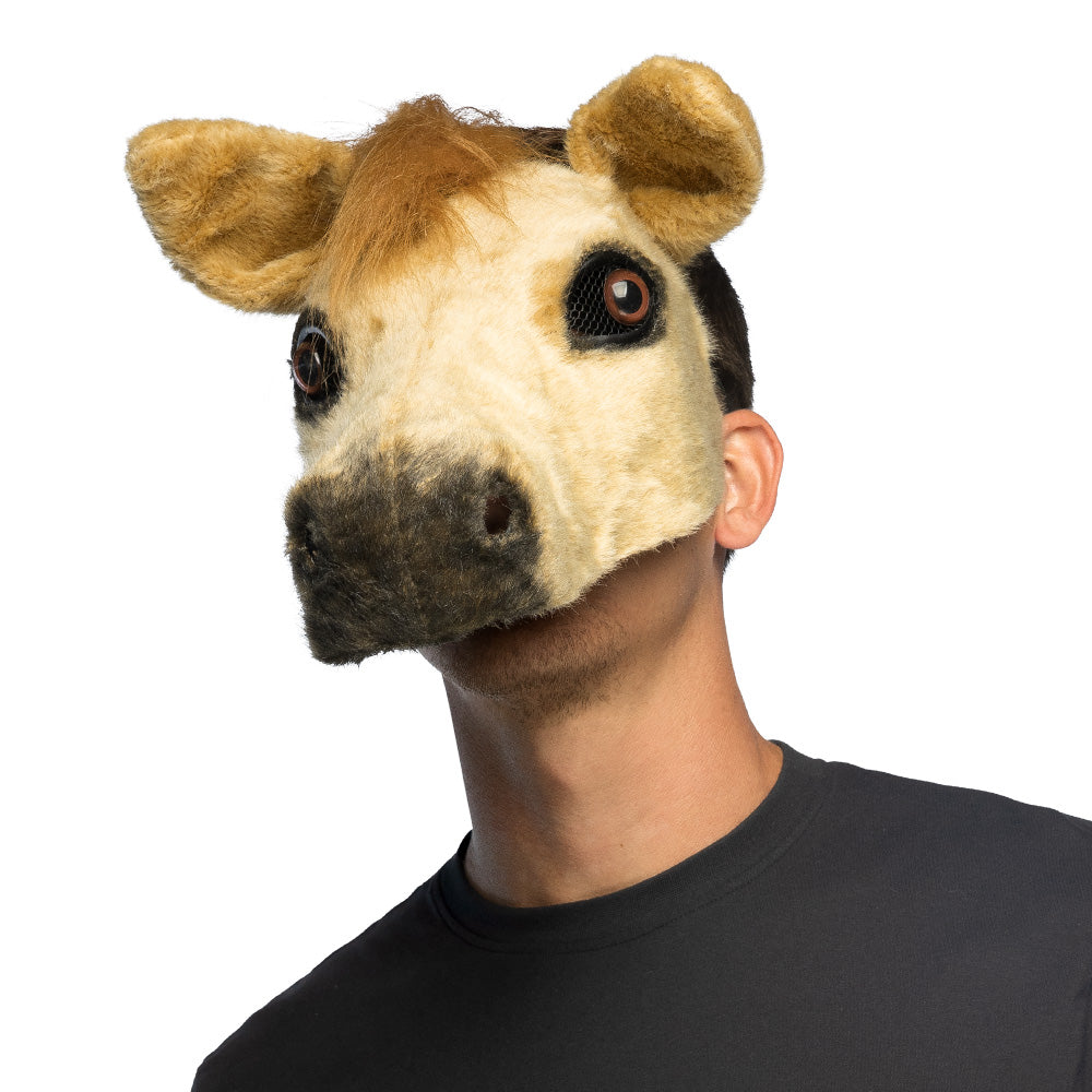 Masque de Vache Réaliste en Peluche - Déguisement Amusant