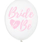 6 Ballons transparents Bride to be rose 30 cm