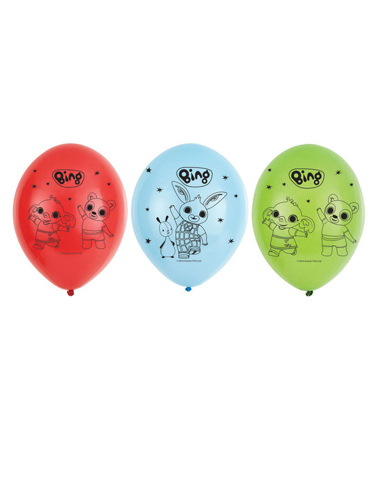 6 Ballons en latex Bing 27 cm