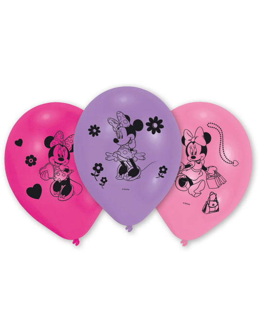 10 Ballons en latex Minnie
