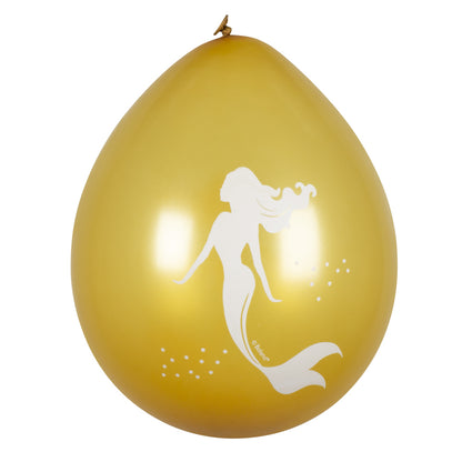 6 Ballons Sirène Lagune 25 cm
