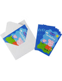 6 Cartons d'invitation avec enveloppes Peppa Pig 10 x 15 cm