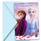 6 Cartons d'invitations et enveloppes La Reine des Neiges 2