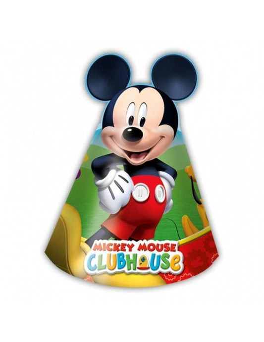 6 chapeaux carton Mickey Mouse