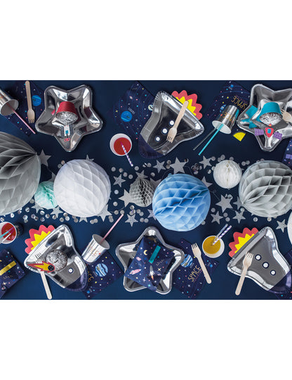 6 Sacs cadeaux en papier space adventure 13 x 14 cm