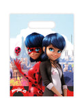 6 Sacs cadeaux Miraculous Ladybug 23 x 16,5 cm