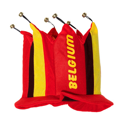 Chapeau Jester Belchuu Rouge Jaune - Déguisement Fou du Roi