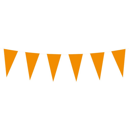 Guirlande Fanions Triangulaires Orange 12cm - Décoration Fête