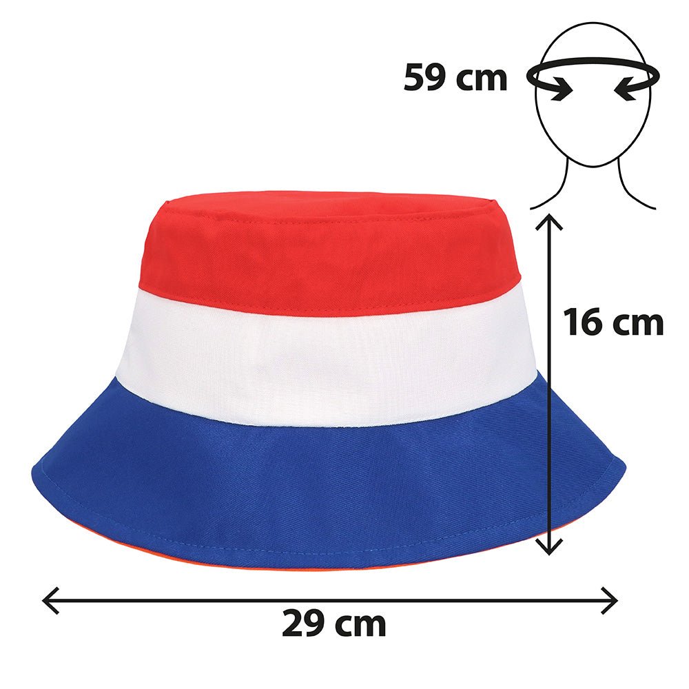Chapeau Bucket Drapeau Néerlandais - Accessoire Fête