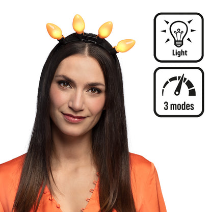 Serre-tête lumineux avec 4 ampoules LED flammes | Déguisement fête