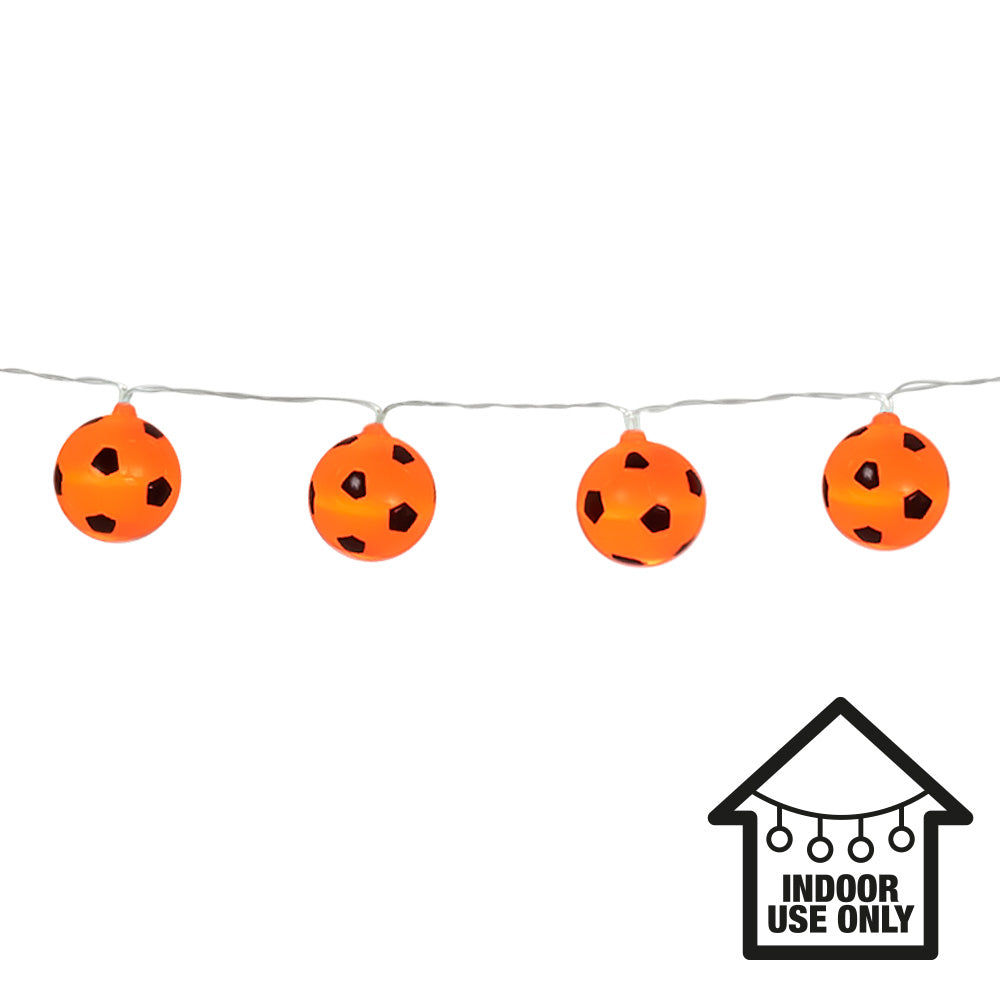 Guirlande Lumineuse Ballons Foot Orange 10 LED