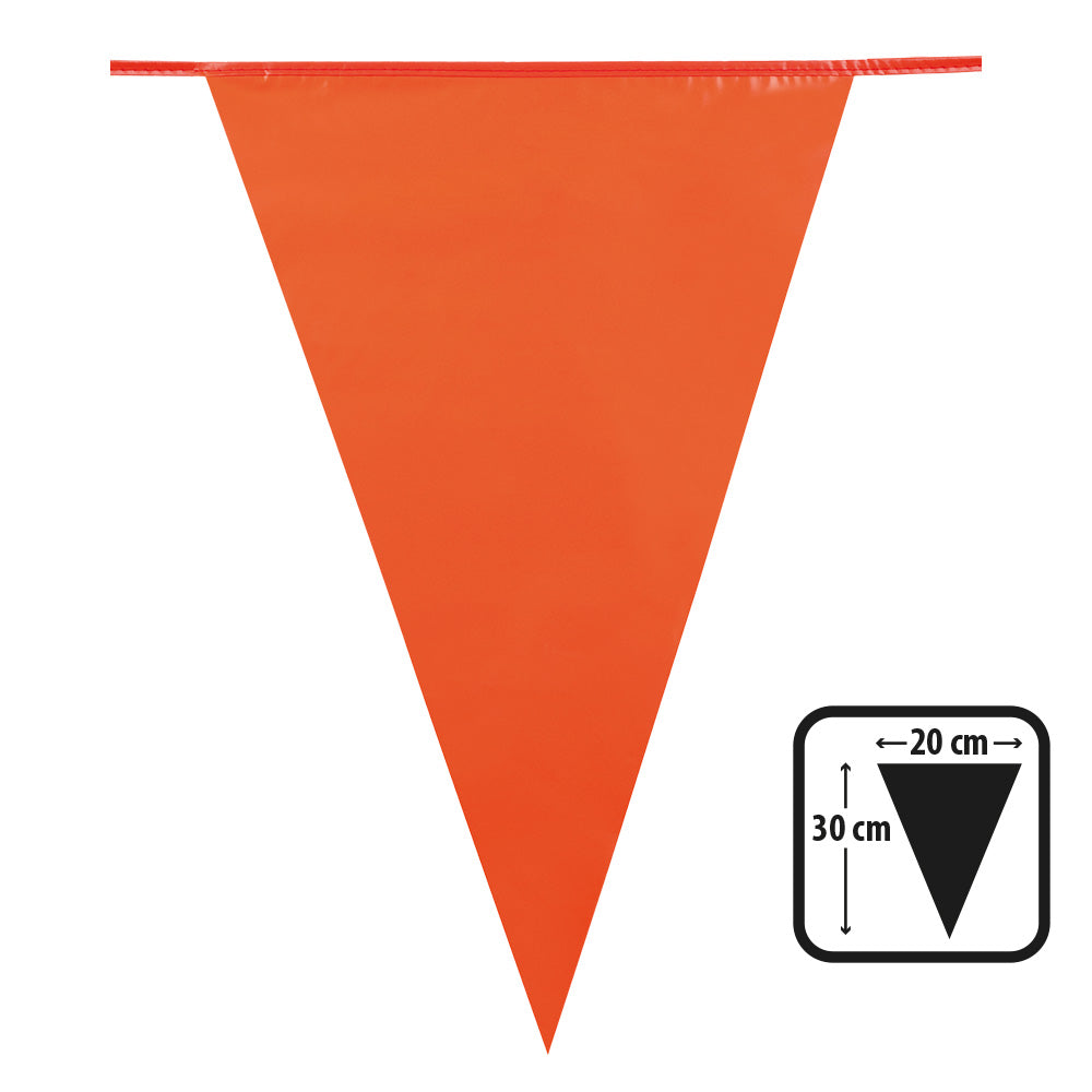 Guirlande de Fanions Orange 20 x 30 cm - Décoration Fête