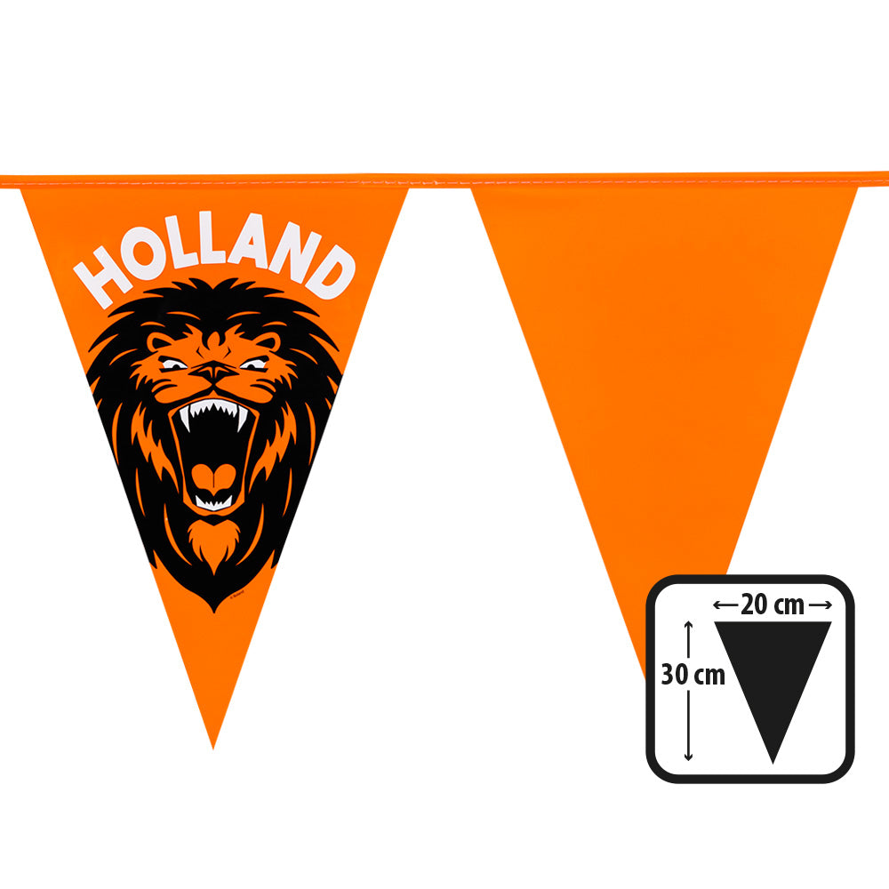 Guirlande fanions Holland lion orange 20cm - décoration fête