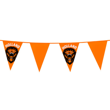 Guirlande fanions Holland lion orange 20cm - décoration fête