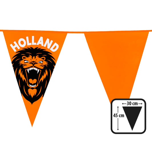 Guirlande Fanions Holland Lion Agressif Orange 45 cm