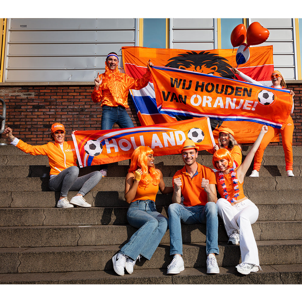 Bannière Hollande Orange Foot - Drapeau Supporteur 200x50cm