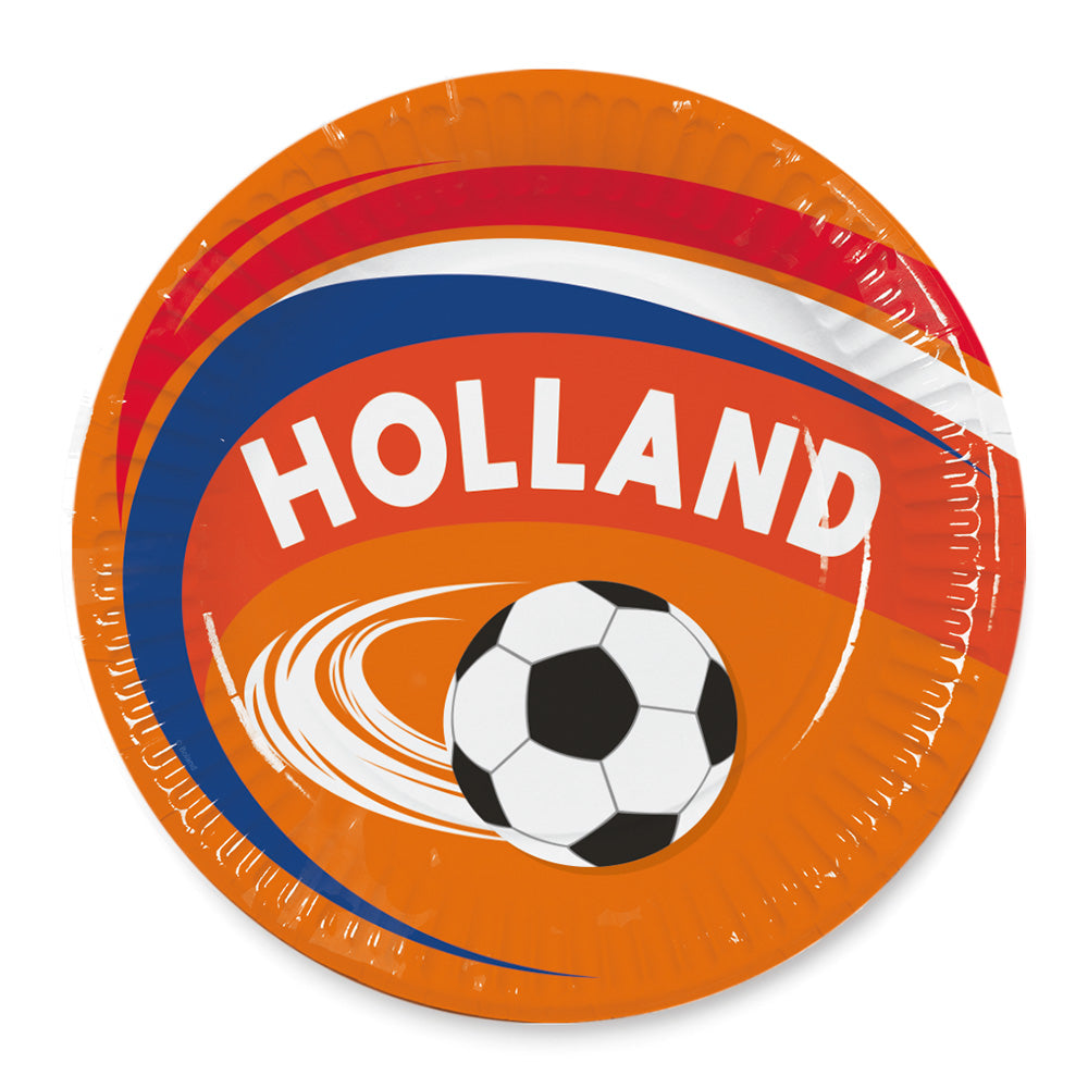 Assiettes Holland Foot - Décoration Fête Coupe du Monde