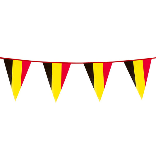 Drapeau Triangulaire Belgique 20x30cm - Fanion Noir Jaune Rouge