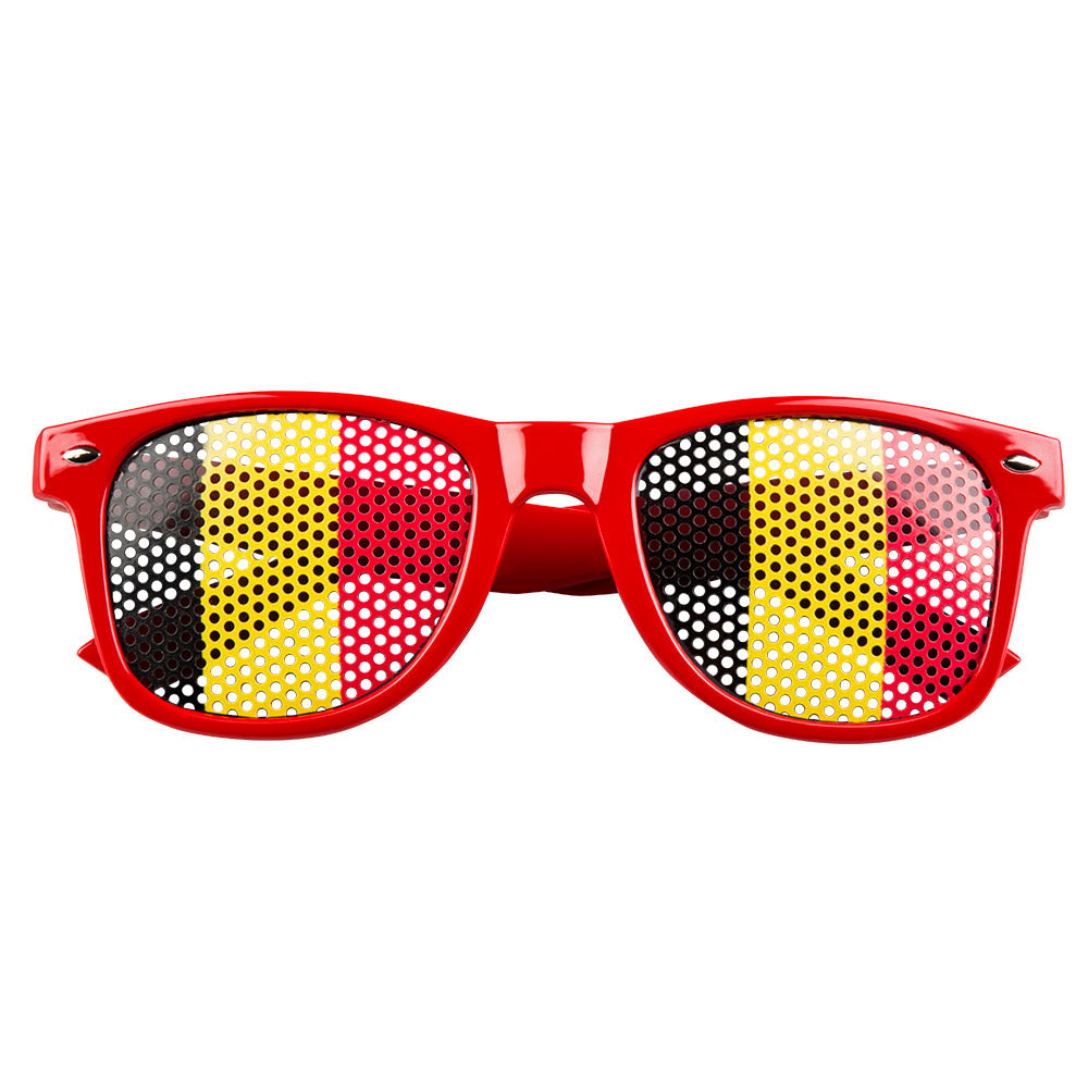 Lunettes Drapeaux Belgique à Mailles - Accessoire Fête
