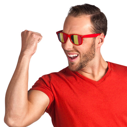 Lunettes Drapeaux Belgique à Mailles - Accessoire Fête