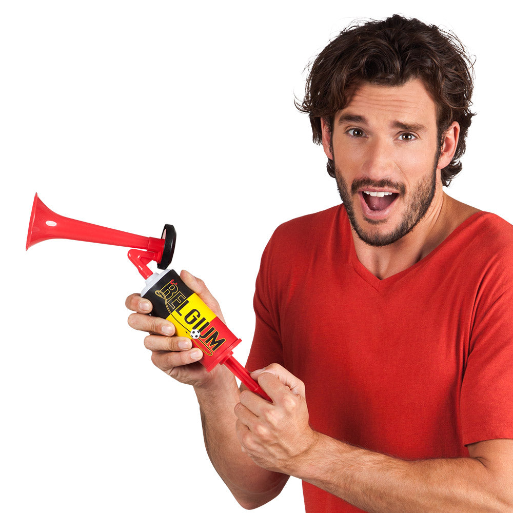 Corne de Brume Rouge avec Pompe - Accessoire de Fête Sonore