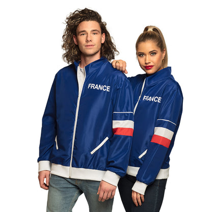 Veste Vintage France Bleu Blanc Rouge - Déguisement Sport Rétro
