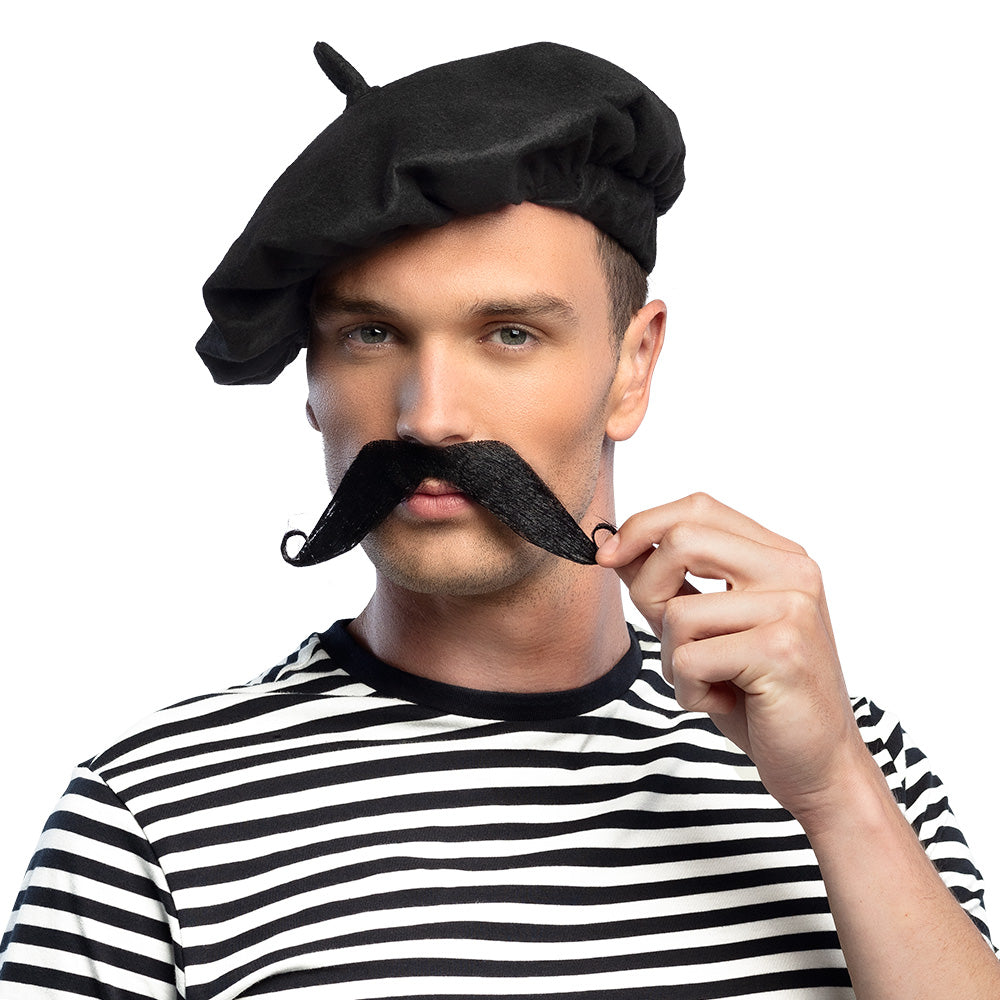 Béret Noir Français Classique - Accessoire Déguisement Chic