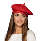 Béret Rouge Français Classique - Accessoire Costume Parfait