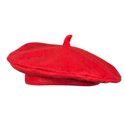 Béret Rouge Français Classique - Accessoire Costume Parfait