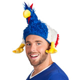 Chapeau Coq Bleu avec Crête - Déguisement Amusant