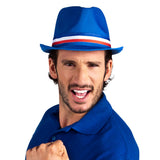 Chapeau Fedora Bleu Blanc Rouge - Accessoire Déguisement France
