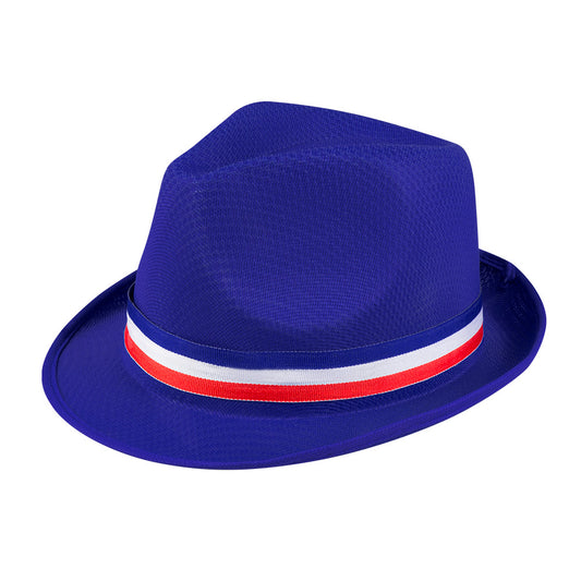 Chapeau Fedora Bleu Blanc Rouge - Accessoire Déguisement France