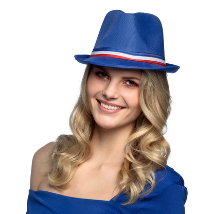 Chapeau Fedora Bleu Blanc Rouge - Accessoire Déguisement France
