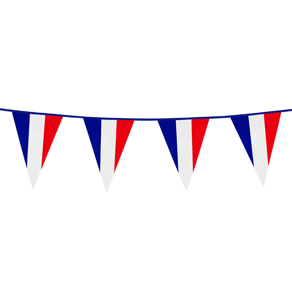 Guirlande Fanions Français 20cm - Décoration Drapeau France
