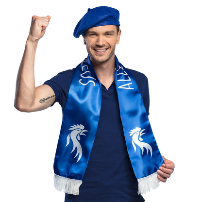 Écharpe de Supporter "Allez Les Bleus" - Bleu et Blanc Officiel