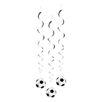 Spirales Foot Décoratives - 3 Ballons de Foot Suspendus