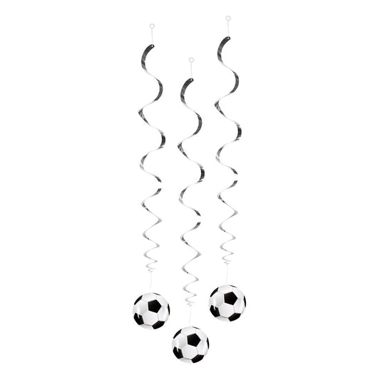 Spirales Foot Décoratives - 3 Ballons de Foot Suspendus