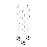 Spirales Foot Décoratives - 3 Ballons de Foot Suspendus