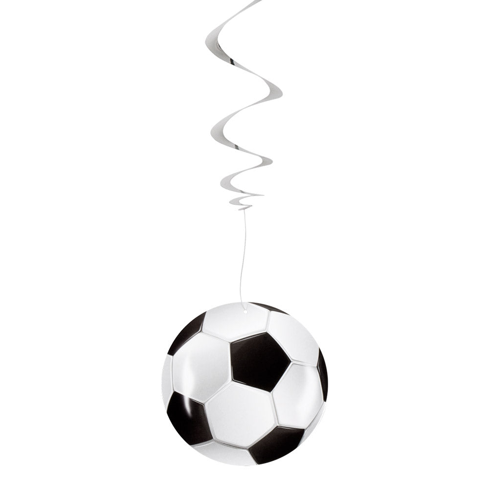 Spirales Foot Décoratives - 3 Ballons de Foot Suspendus