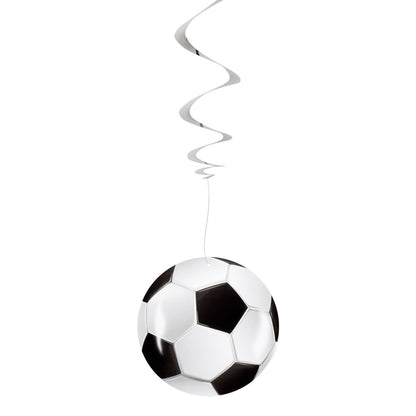 Spirales Foot Décoratives - 3 Ballons de Foot Suspendus