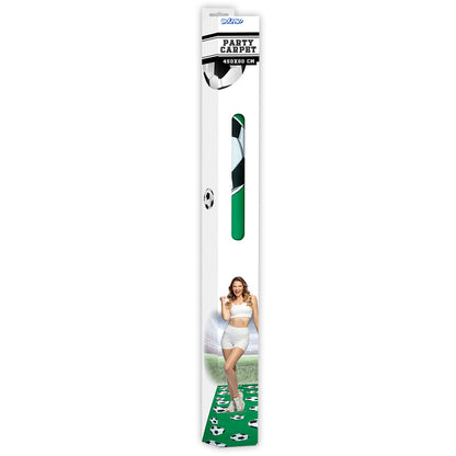 Tapis Terrain Foot Vert Soirée 480x60cm - Déco Fête