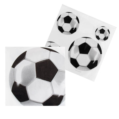 Kit Décoration Foot Ballon Soccer Fête - Assiettes Gobelets Serviettes