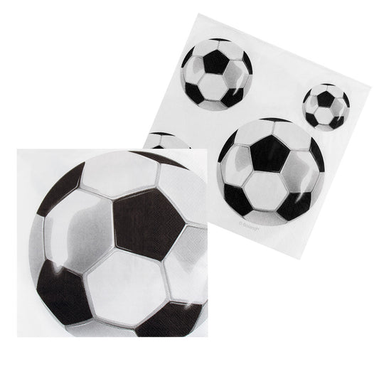 Kit Décoration Foot Ballon Soccer Fête - Assiettes Gobelets Serviettes