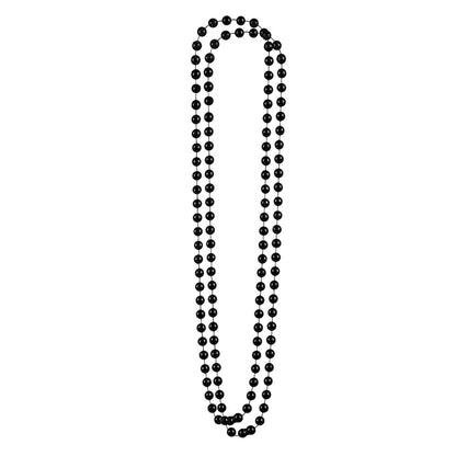 Sautoir Perles Noires Long - Accessoire Déguisement Années 20
