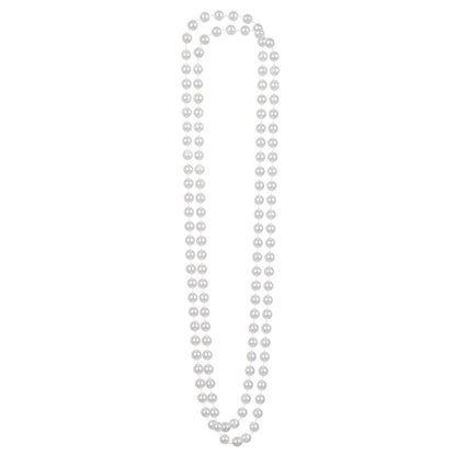 Sautoir Perles Blanches Années 20 - Accessoire Déguisement