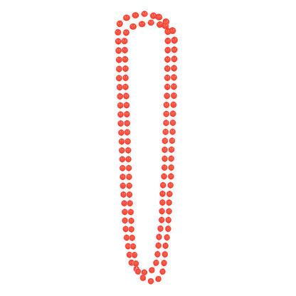 Collier de Perles Rouge Fluo - Accessoire Disco Années 70