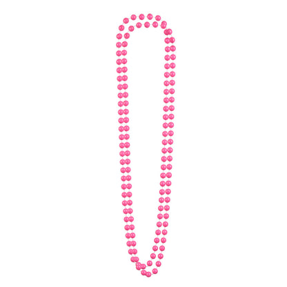 Collier de Perles Rose Fluo - Accessoire Années 80 Disco
