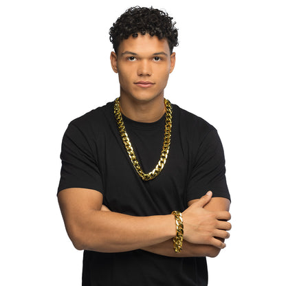 Chaîne Dorée XXL - Accessoire Hip-Hop Rap Costume